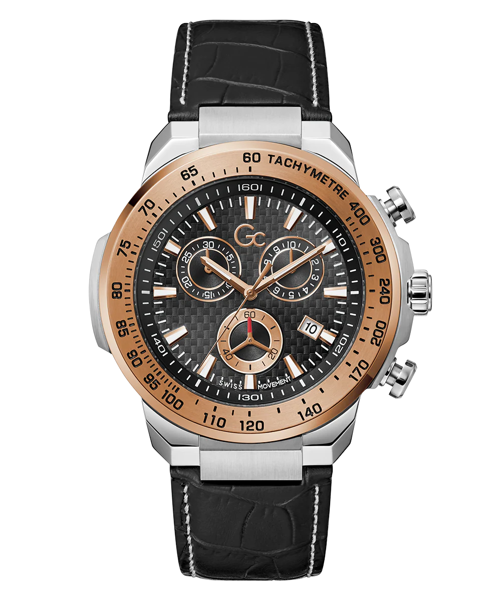 First Class Watch Ring Gc First Class Chrono Leather - GUESS Watches