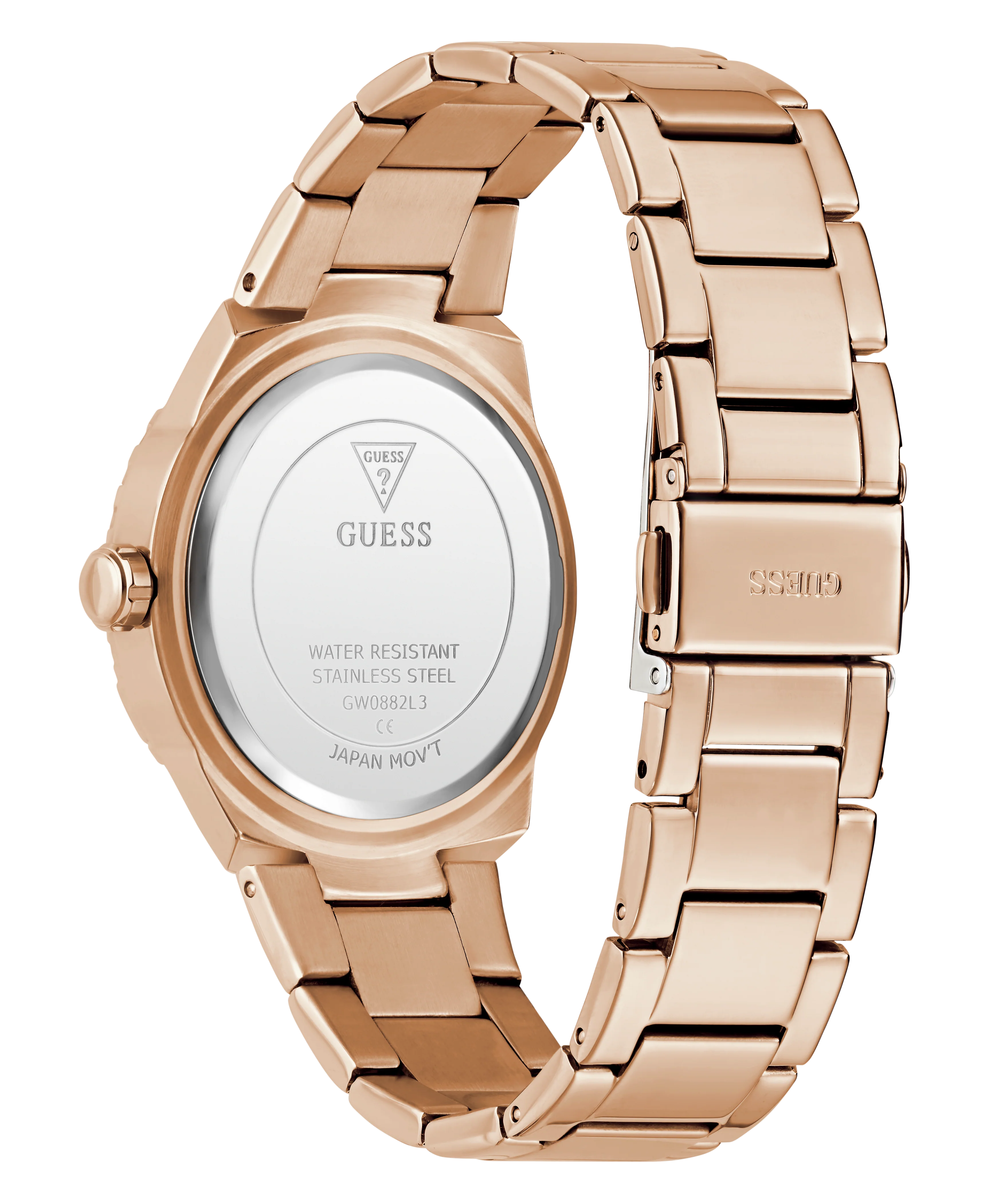 GUESS Ladies Rose Gold Tone Multi-function Watch - GUESS Watches