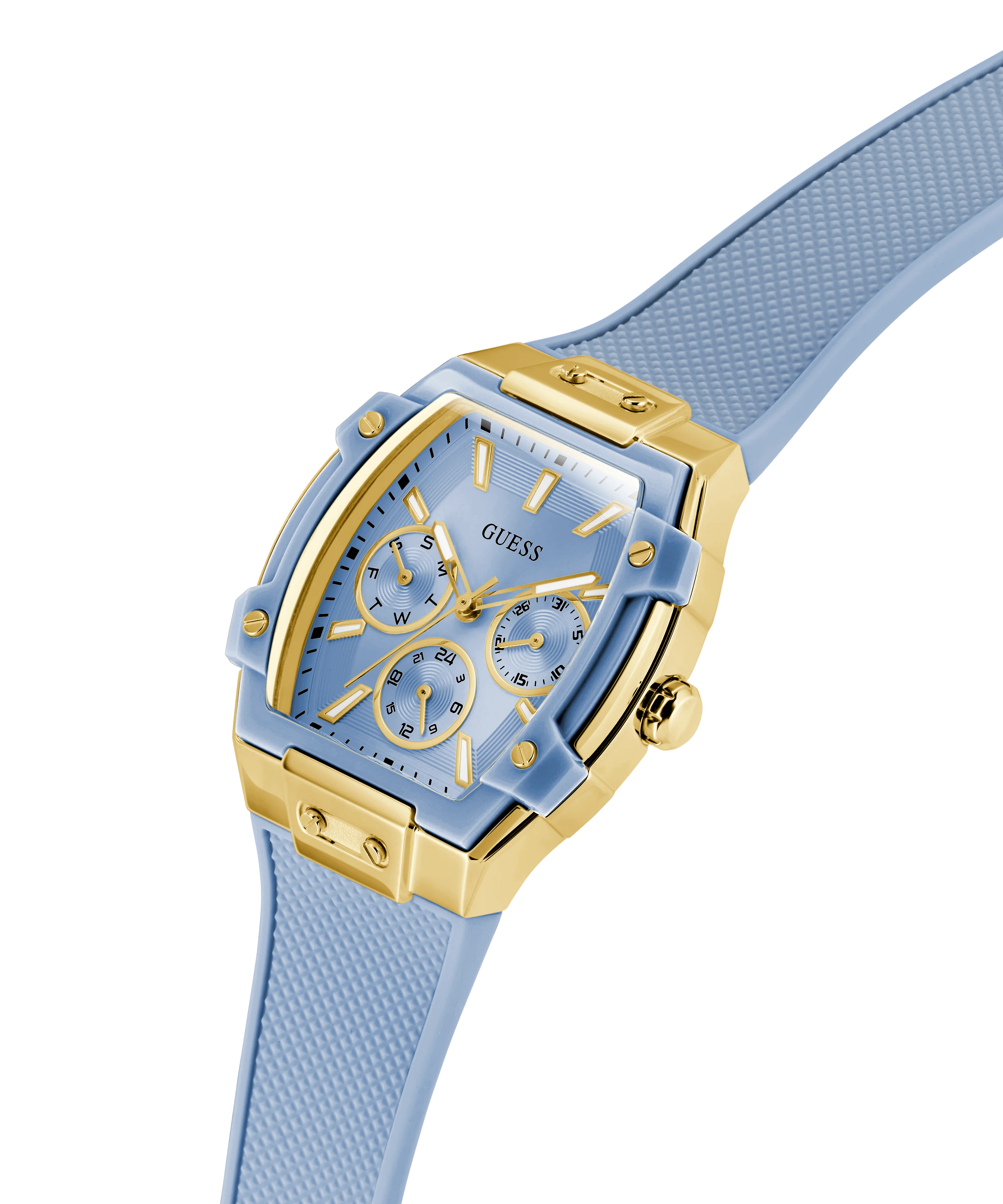 Watch Multi GUESS Ladies Blue Gold Tone Multi-function Watch - GUESS Watches
