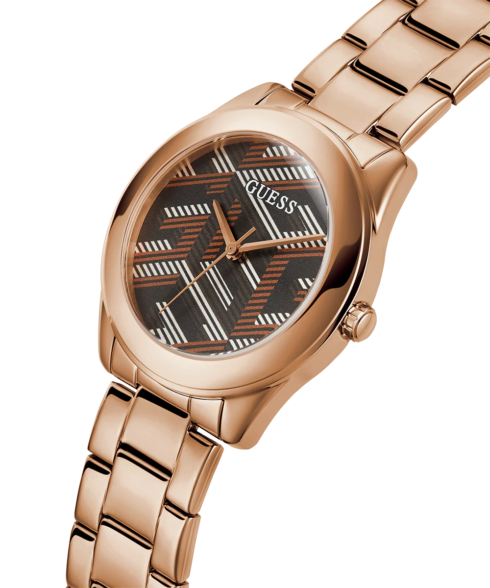 GUESS Ladies Rose Gold Tone Analog Watch - GUESS Watches